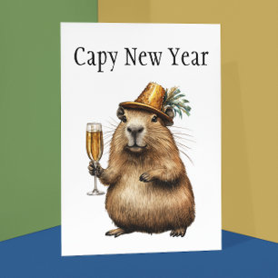 Cartão Postal Ano Novo do Capybaras