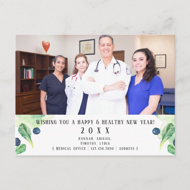 Cartão Postal Ano Novo Saudável  (Frente)