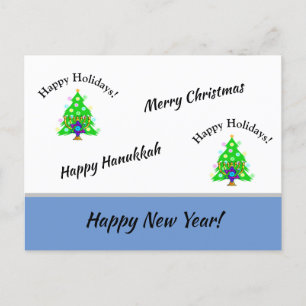 Cartão Postal Anos novos de Férias Felizes