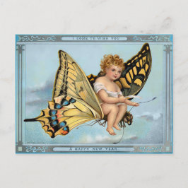 Cartão Postal Anos novos Vitorianos Vintage