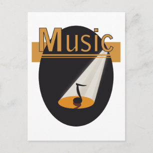 Cartão Postal ansichtkaart "Music" design