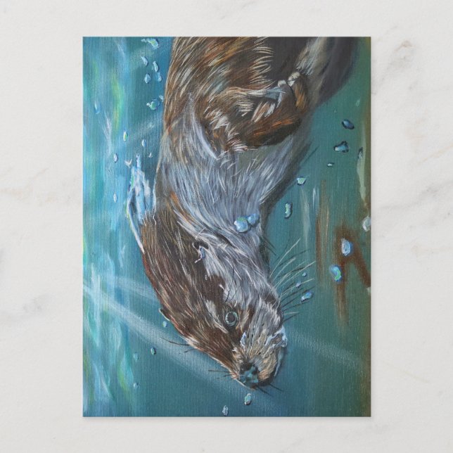 Cartão Postal Ansichtkaart Otter. (Frente)