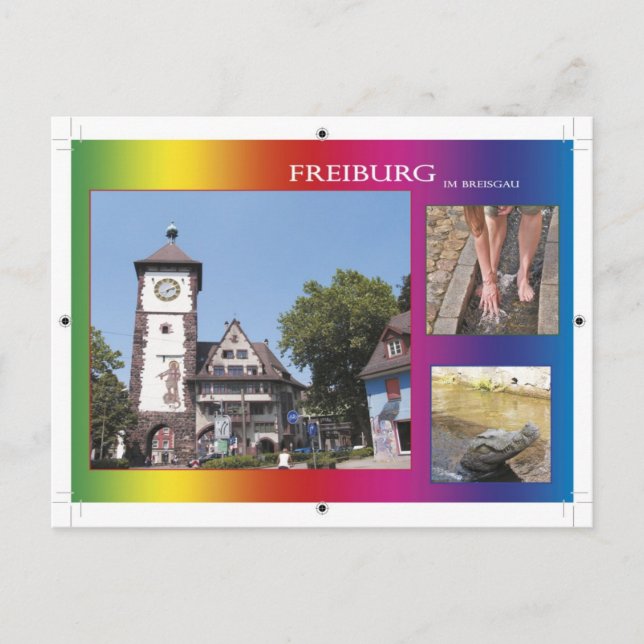 Cartão Postal Ansichtskarte Freiburg im Breisgau (Frente)