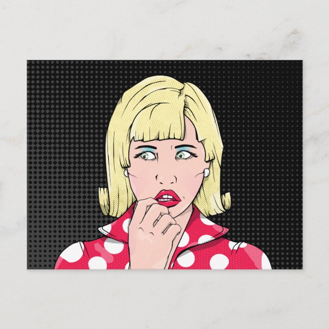 Cartão Postal Ansiedade Mulher (Frente)