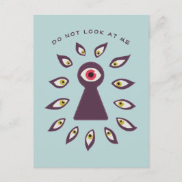Cartão Postal Ansiedade Paranoica com Olhos Estendidos