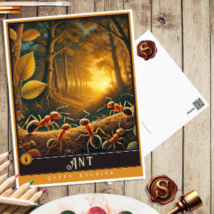 Cartão Postal Ant Cartão-postal para animais de cunhagem famil