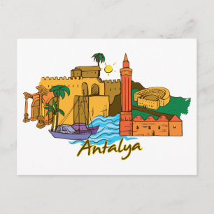 Cartão Postal Antalya, Cidade Famosa da Turquia