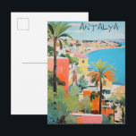 Cartão Postal Antalya Turkey Travel City Painting Aesthetic<br><div class="desc">Antalya Turkey Travel City Painting Aesthetic</div>