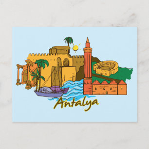 Cartão Postal Antalya Turquia Cidade Famosa