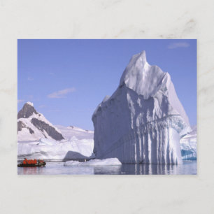 Cartão Postal Antártica, Península Antártica. Zodiak e