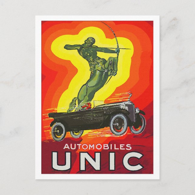 Cartão Postal Antecedentes franceses e deco de arte (Frente)