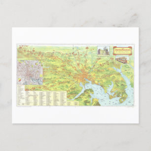 Cartão Postal Antecipação 1910 dos Caminhos de Ferro Unidos de B