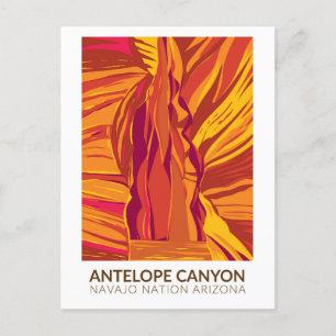 Cartão Postal Antelope Canyon Arizona Art Vintage