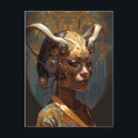 Cartão Postal Antelope Headdress Science Fiction Cyberpunk<br><div class="desc">Antelope Headdress Science Fiction</div>