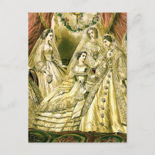 Cartão Postal Anterior Bridal de Casamento