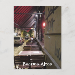 Cartão Postal Antes de Jantar o Café Hour-Sidewalk em Buenos Ai