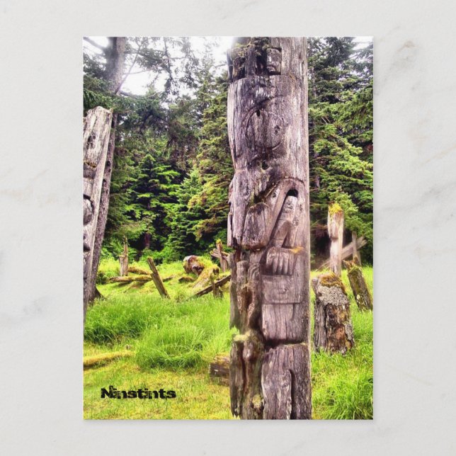 Cartão Postal Anthony Island, Ninstines (Frente)