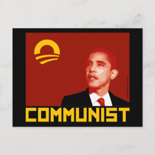 Cartão Postal Anti-Obama: Comunista de Barack Obama