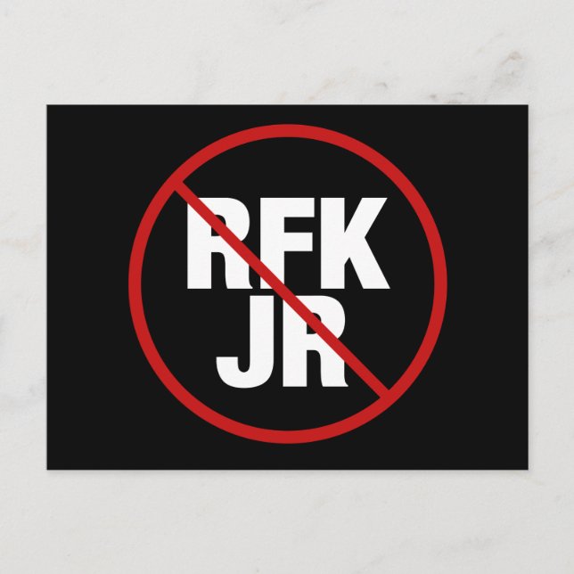 Cartão Postal Anti RFK Jr. Votam Contra Robert F. Kennedy Yard (Frente)