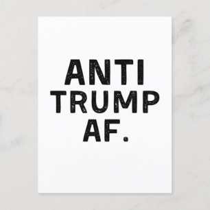 Cartão Postal Anti Trump AF Democracia Americana