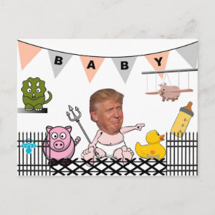 Cartão Postal Anti Trump / Bebê,
