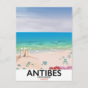 Cartão Postal Antibes France Beach poster