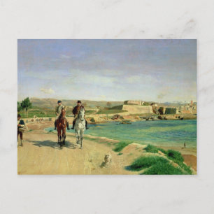 Cartão Postal Antibes, o Passeio a Cavalo, 1868
