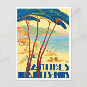 Cartão Postal Antibes viagens vintage França