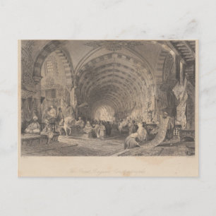 Cartão Postal Antíca Istambul Constantinopla Bazar Excelente