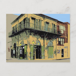 Cartão Postal Antiga Absinthe House Brass Banda, Quarto Francês,