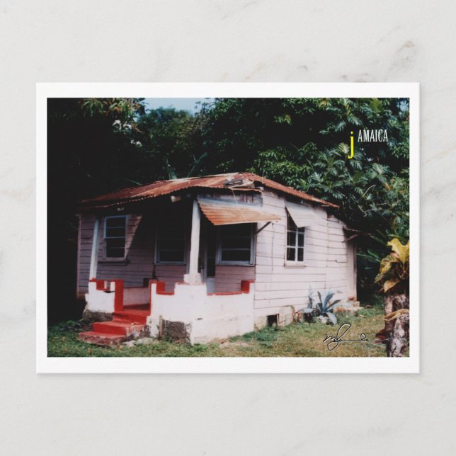 Cartão Postal Antiga Casa jamaicana (Frente)