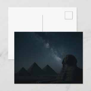 Cartão Postal Antiga Esfinge Mística - Arte do Cartão-Postal