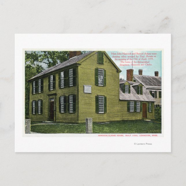 Cartão Postal Antiga Hancock Clark House Vista nº 2 (Frente)