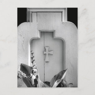 Cartão Postal Antiga Igreja de Madeira Pew ao ar livre Vista lat