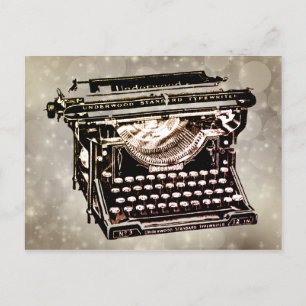 Cartão Postal Antiga Máquina de Estilos Antiquados