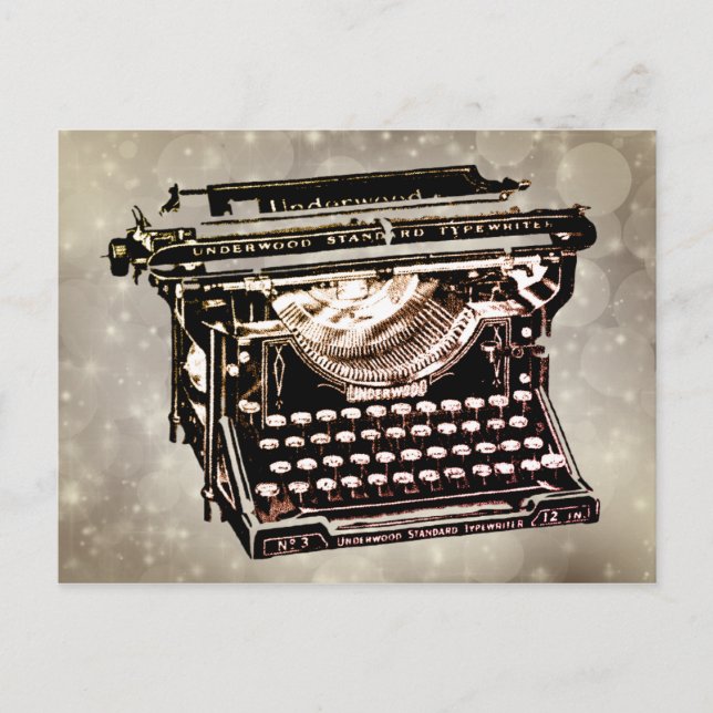 Cartão Postal Antiga Máquina de Estilos Antiquados (Frente)