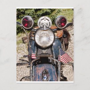 Cartão Postal antiga motocicleta da polícia indiana