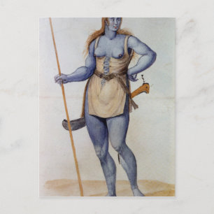 Cartão Postal Antiga Mulher Britânica