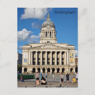 Cartão Postal Antiga praça de mercado, Nottingham
