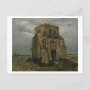 Cartão Postal Antiga Torre de Igreja Nuenen Van Gogh Belas Artes