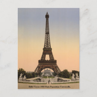 Cartão Postal Antiga Torre Eiffel França, Paris-Expo 1900