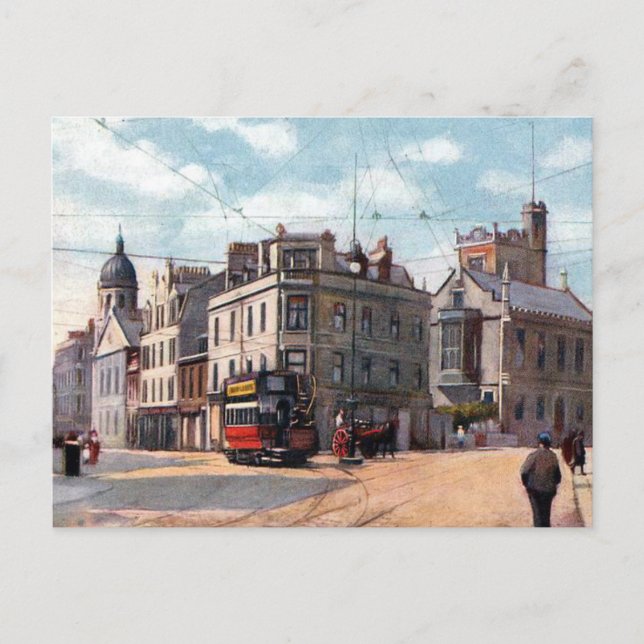 Cartão postal antigo - Aberdeen, Escócia (Frente)