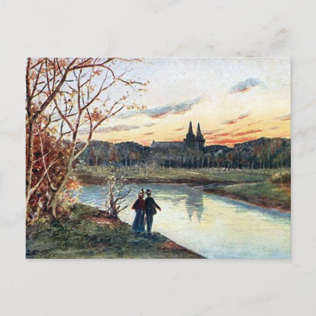 Cartão postal antigo - Aberdeen, Escócia (Frente)