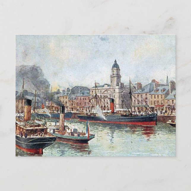 Cartão postal antigo - Aberdeen, Escócia (Frente)