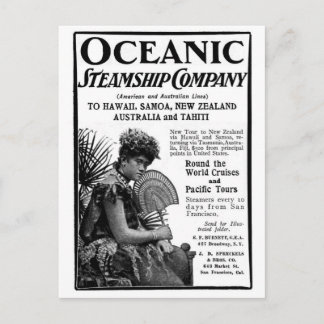 Cartão Postal Antigo Advert Oceanic Steamship Company