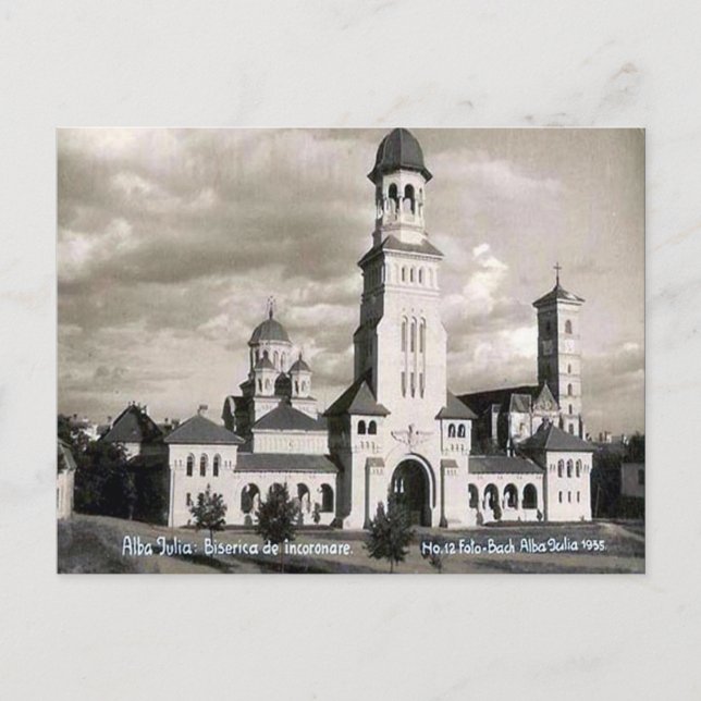 Cartão postal antigo - Alba Iulia, Romênia (Frente)