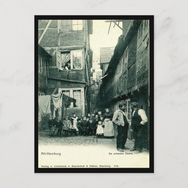 Cartão postal antigo - Alt Hamburg (Frente)