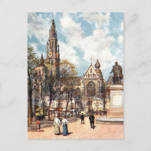 Cartão postal antigo - Antuérpia/Anvers, Bélgic