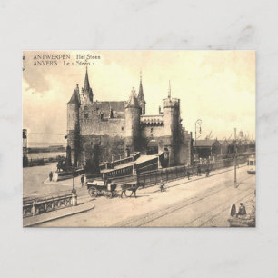Cartão postal antigo - Antuérpia/Anvers, Bélgica