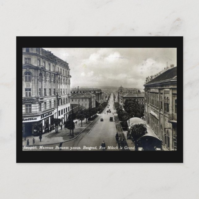 Cartão Postal Antigo - Belgrado 1928 (Frente)